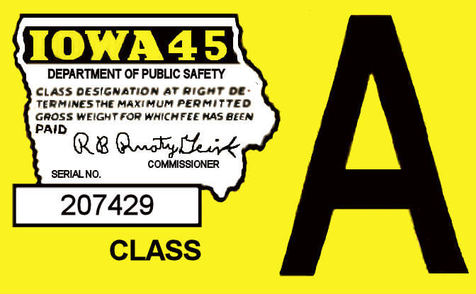(image for) 1945 Iowa Registration/inspection sticker